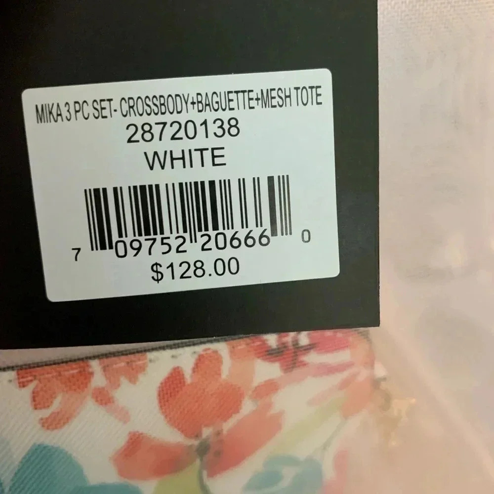 NANETTE Lenore 3 piece set Crossbody+Baguette +Mash Tote White NWT - Picture 5 of 5